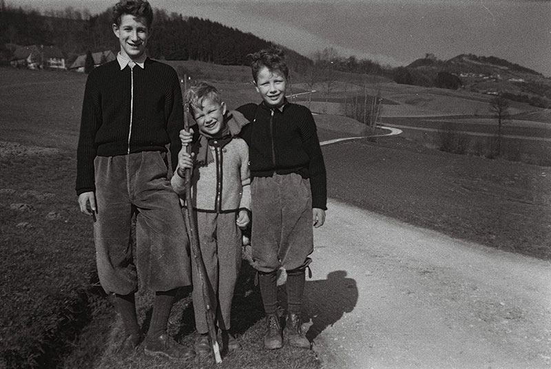 Die Brüder Michael, René und Christoph Boekel 1959